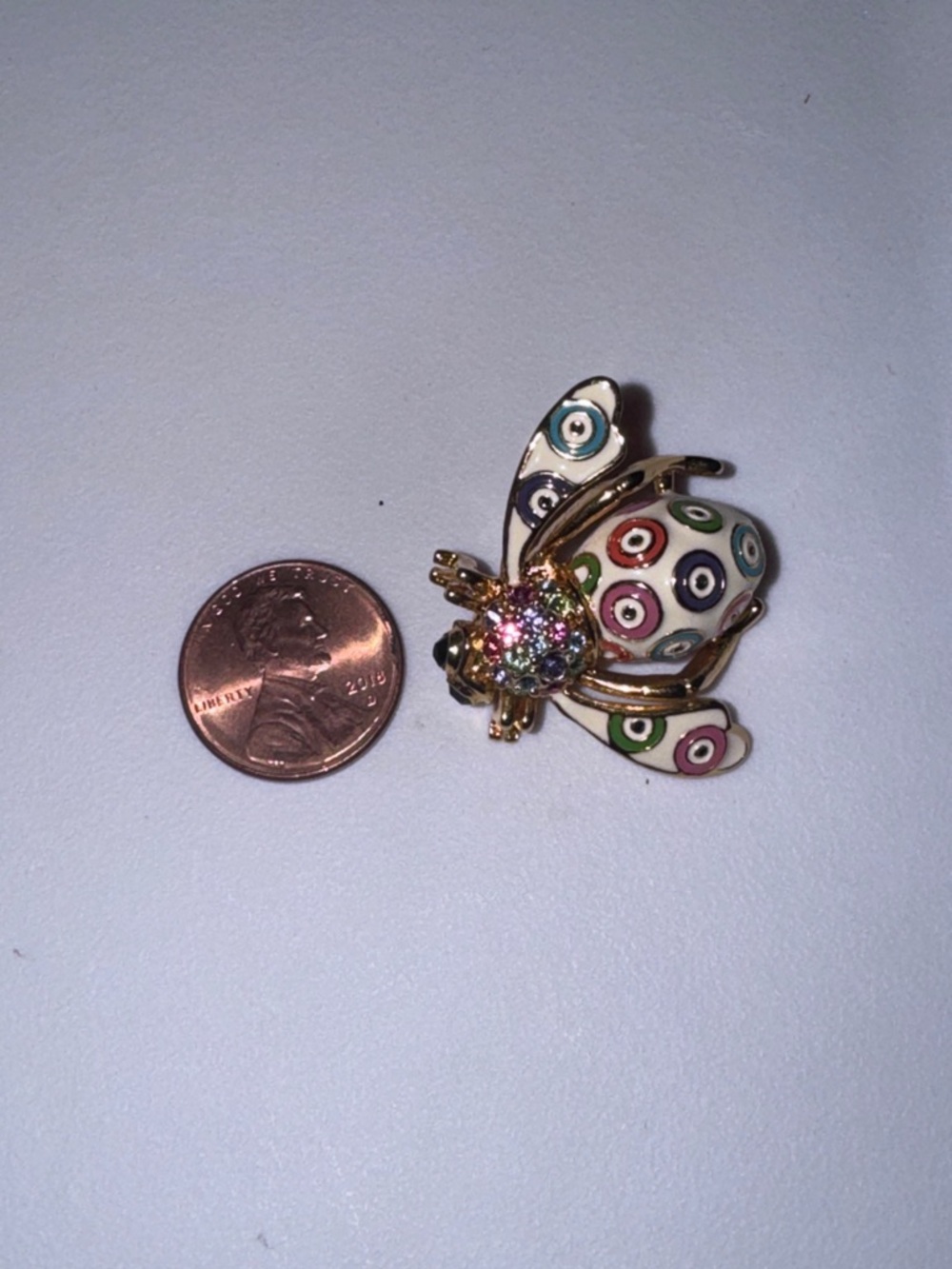 Joan Rivers Greek Evil Eye Bee Pin Brooch - Picture 5 of 7